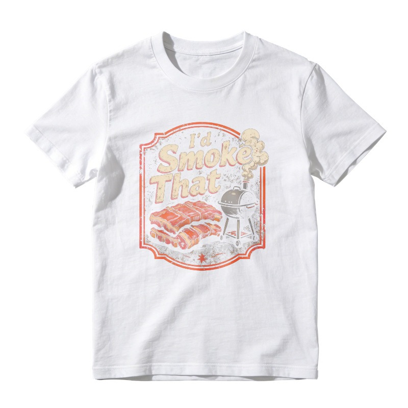 I'd Smoke That BBQ Ribs Grill Graphic Unisex Classic T-shirt