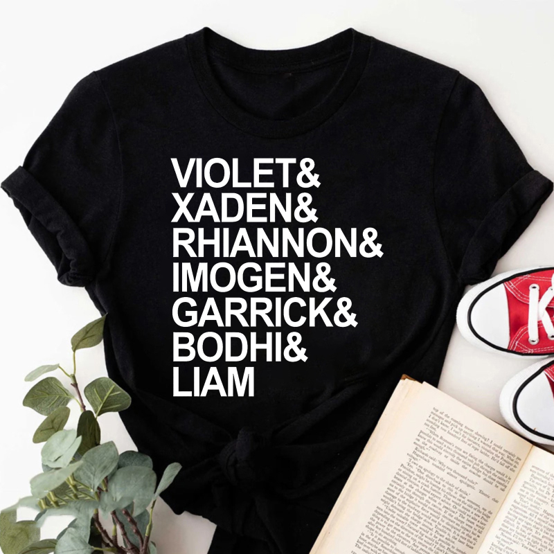 Wardrobecart Violet Xaden Rhiannon Imogen Garrick Bodhi Liam Tshirt