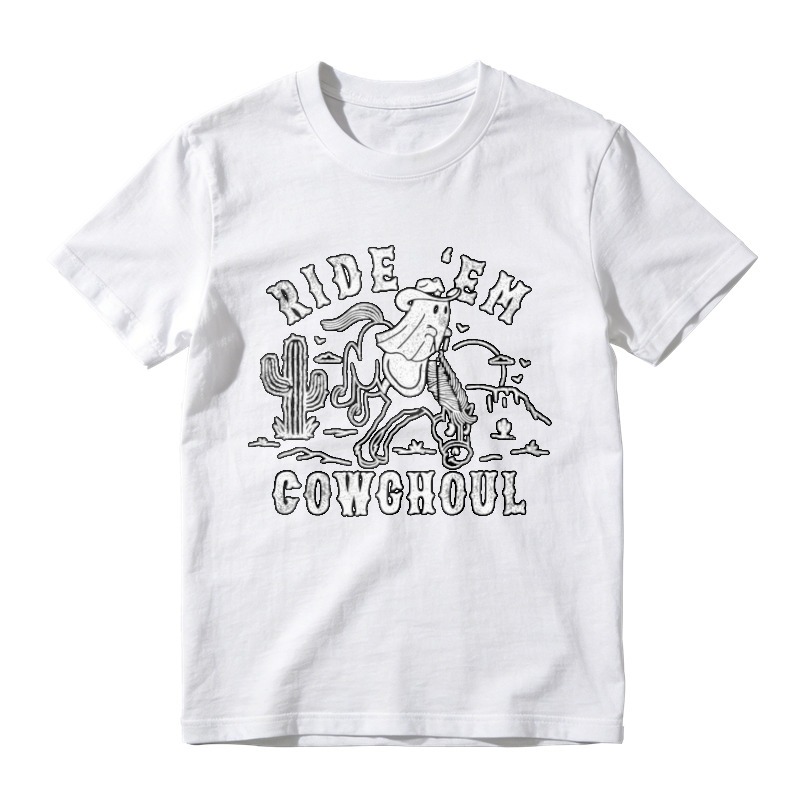 Ride Em Cowghoul Western Horse Cactus Graphic T-shirt