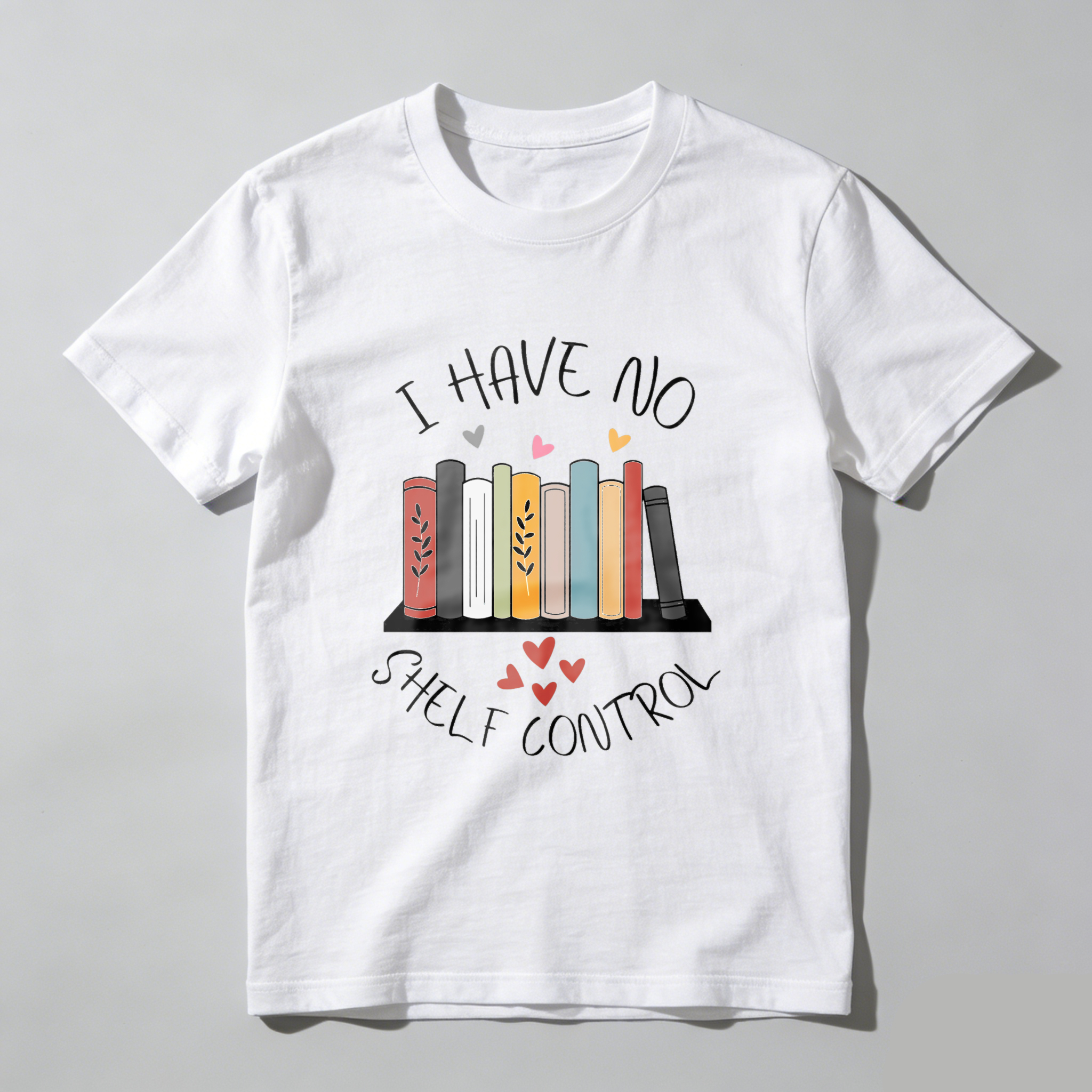 Wardrobecart I Have No Shelf Control Books And Hearts Design Unisex Classic T-shirt