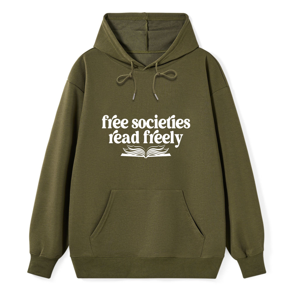 Wardrobecart Free Societies Read Freely Book Design Unisex Classic Hoodie