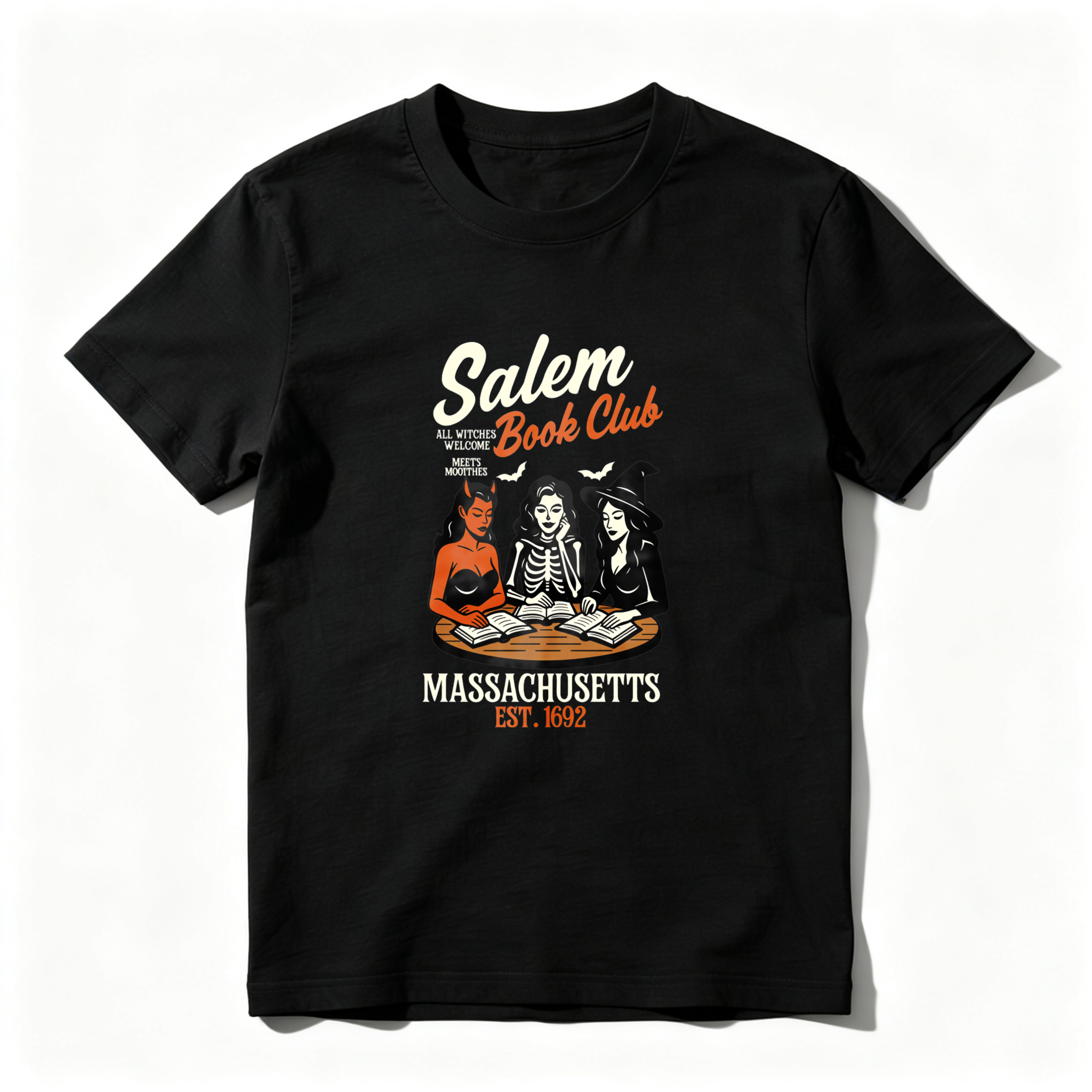 Wardrobecart Salem Book Club Massachusetts Est 1692 Tshirt
