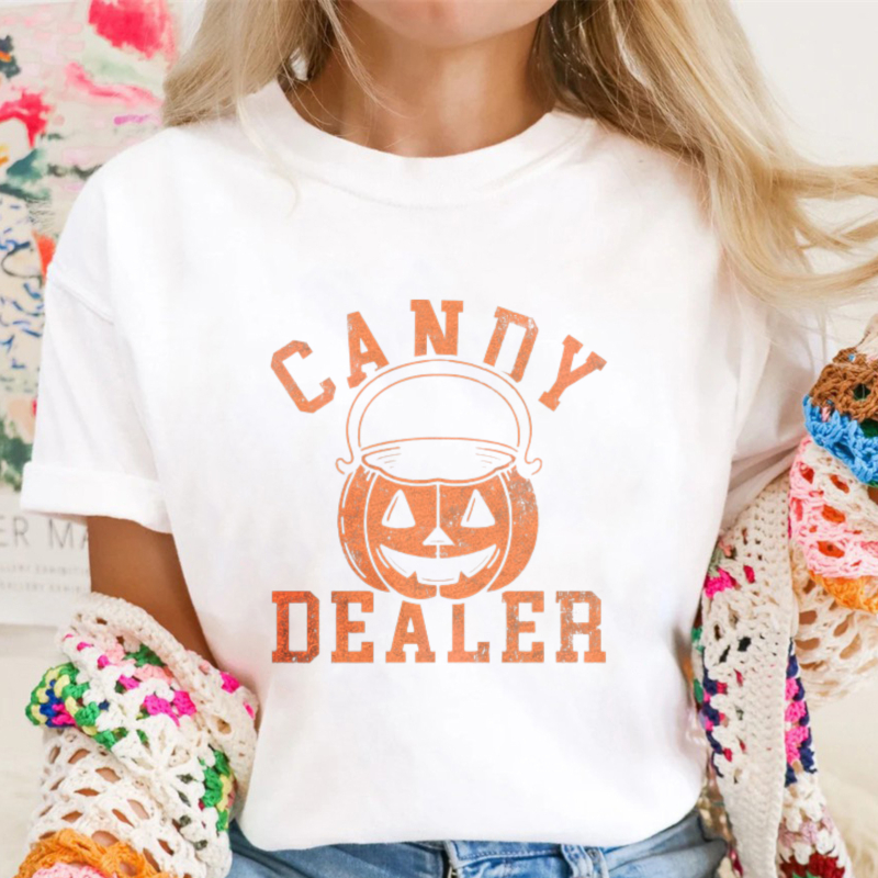 Candy Dealer Halloween Pumpkin Graphic T-shirt