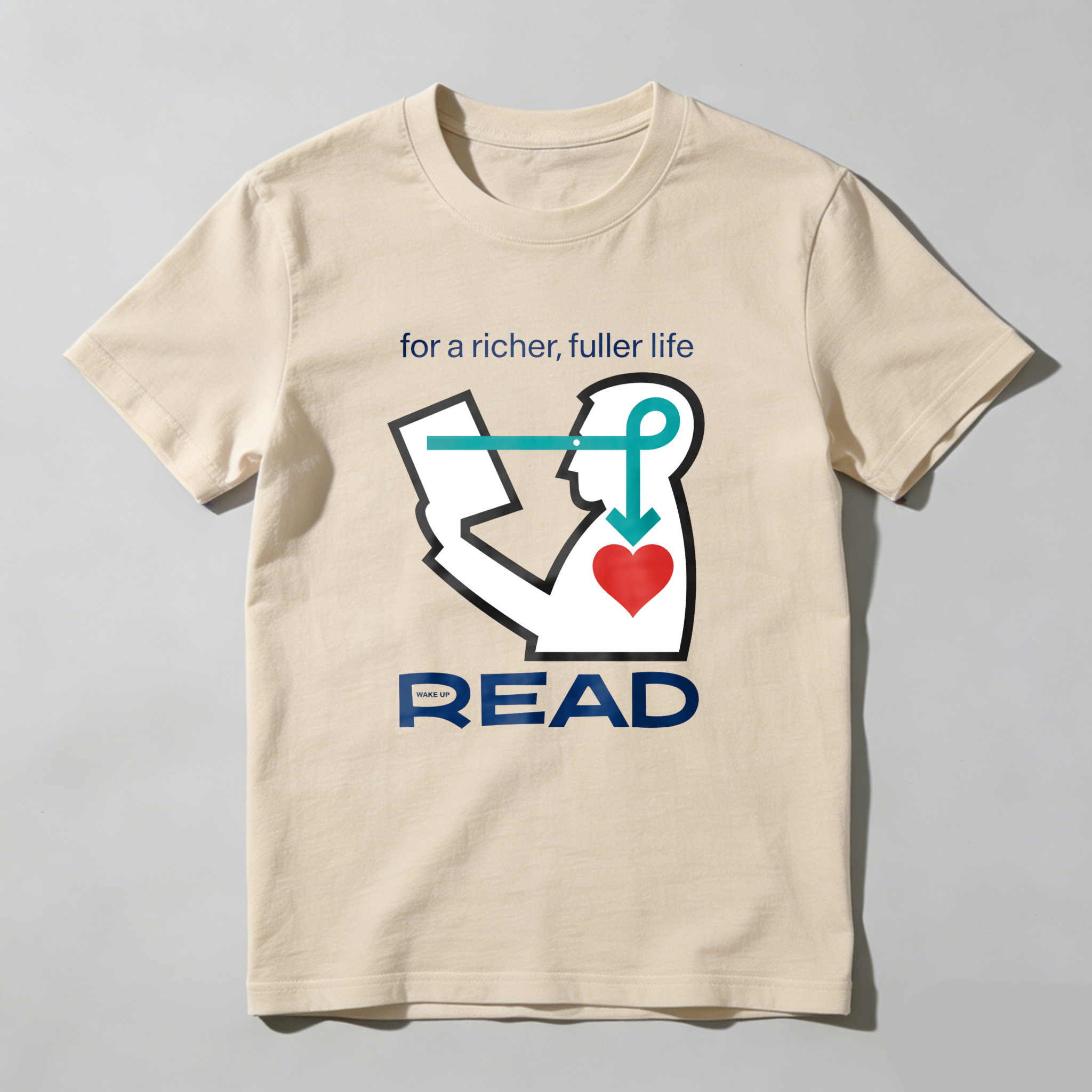 Wardrobecart For A Richer Fuller Life Read Tshirt 100% cotton