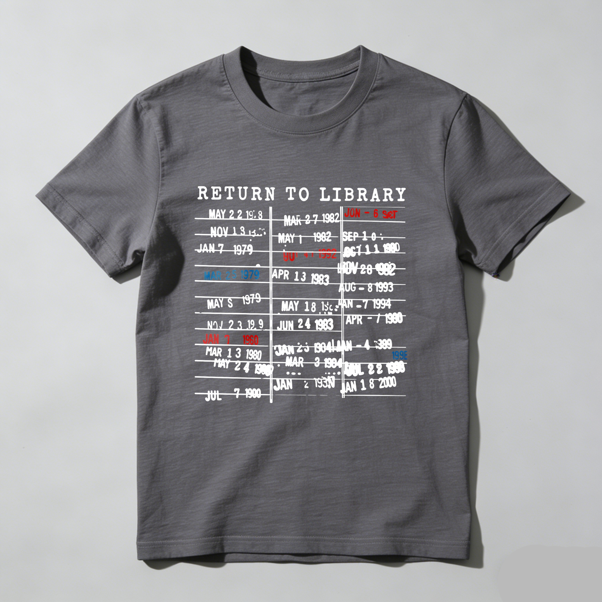 Wardrobecart Return To Library Dates List tshirt