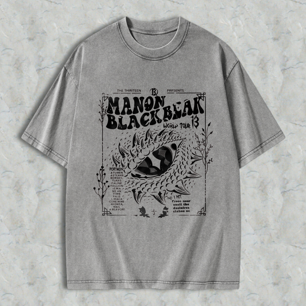 Wardrobecart Manon Blackbeak Magic Tour 13 Concert Poster Design Unisex Washed T-shirt