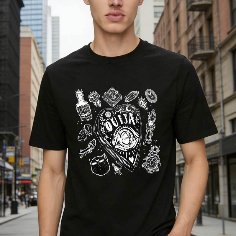 Ouija Board And Occult Symbols Graphic, Unisex Classic T-shirt