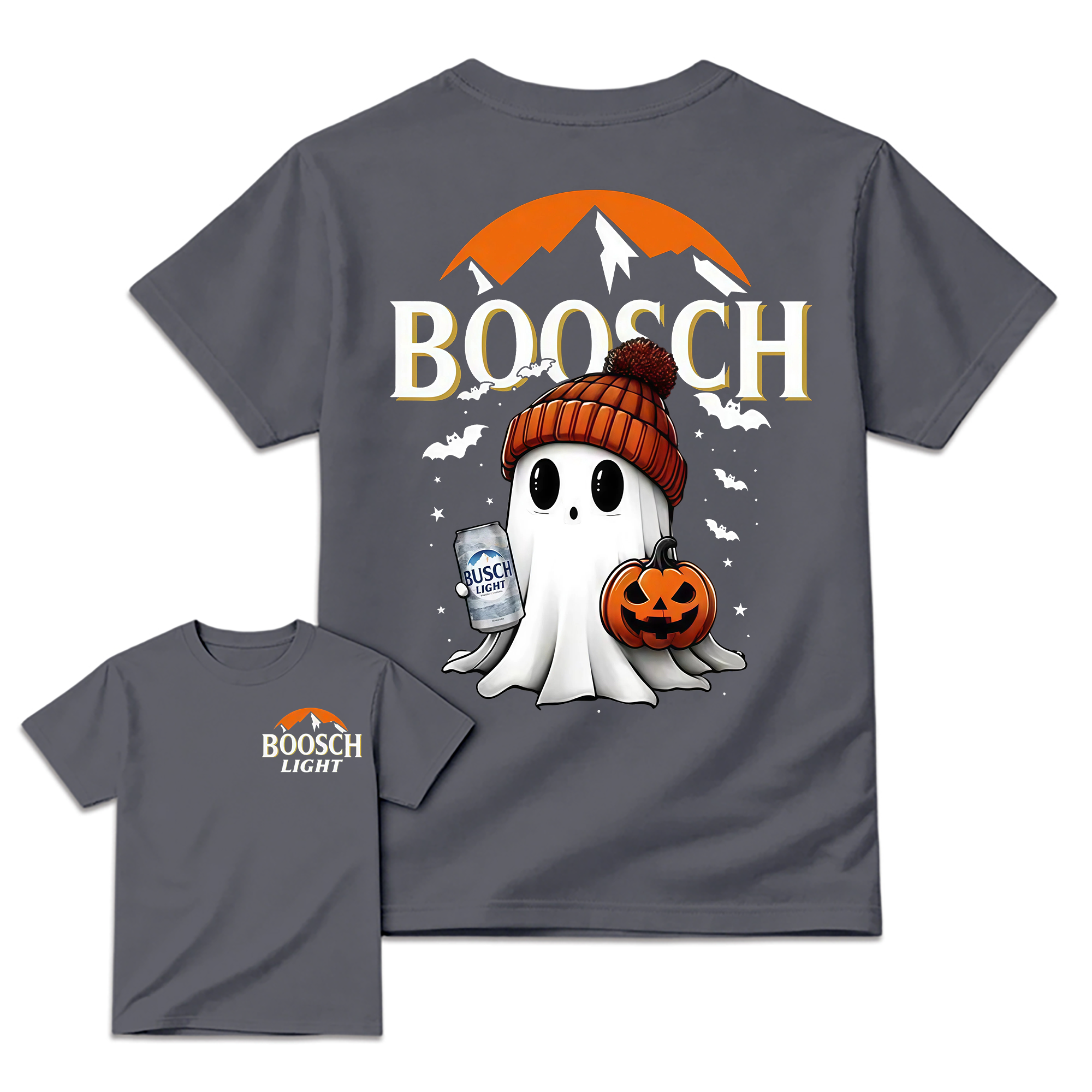 Boosch Light Halloween Cute Ghost Pumpkin T-Shirt