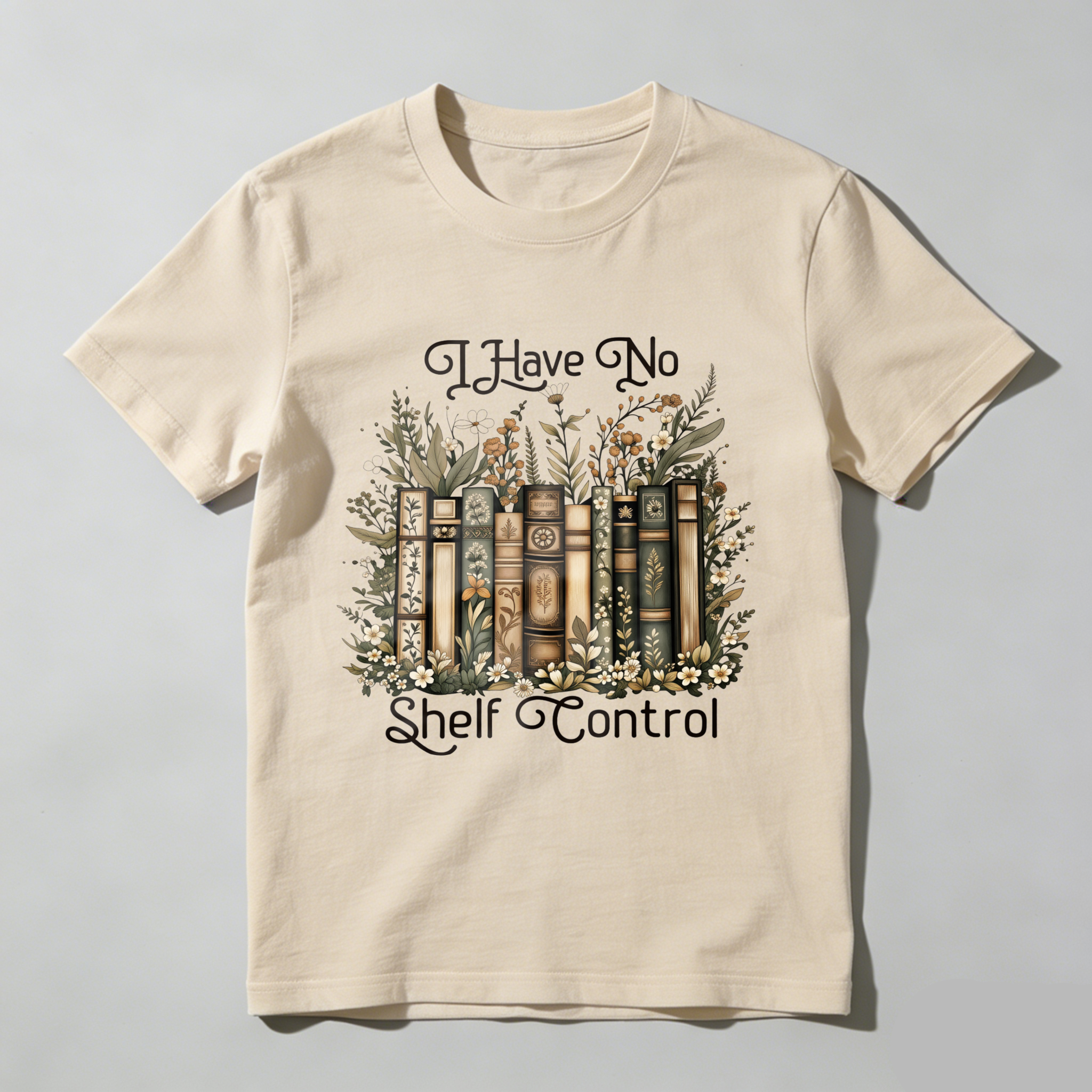 Wardrobecart I Have No Shelf Control Books And Flowers Pattern Unisex Classic T-shirt