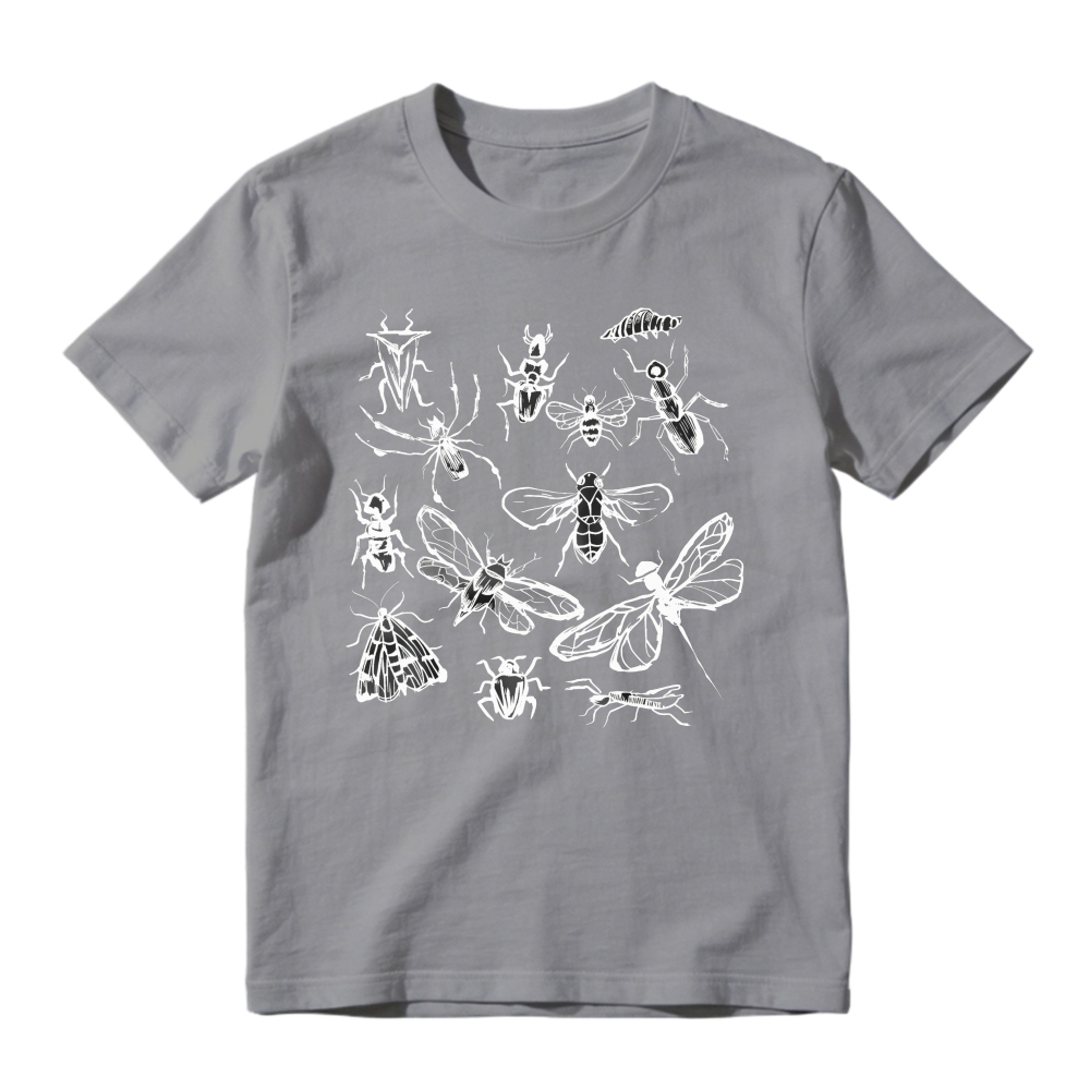Insect Bug Beetle Bee Moth Dragonfly Illustration, Unisex Classic T-shirt