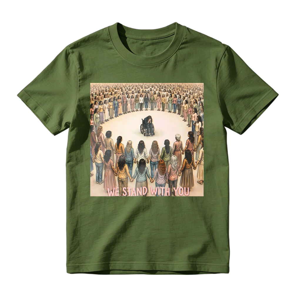 We Stand With You Wheelchair Support Circle Unisex Classic T-shirt