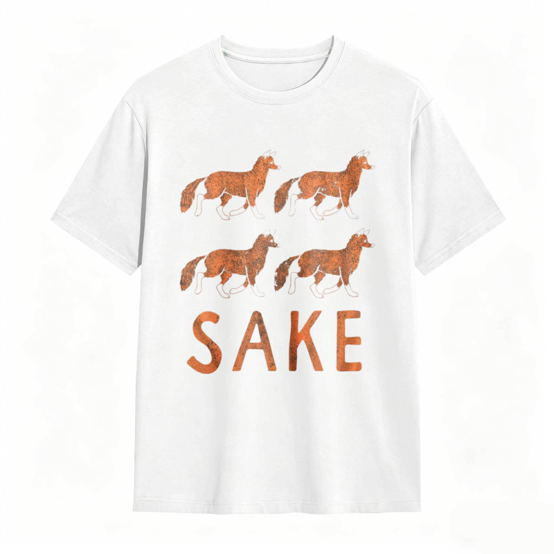 Four Fox Sake Funny Graphic Novelty Tee