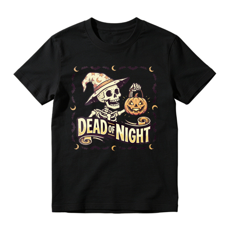 Skeleton Witch Holding Pumpkin Dead Of Night Halloween, Unisex Classic T-shirt