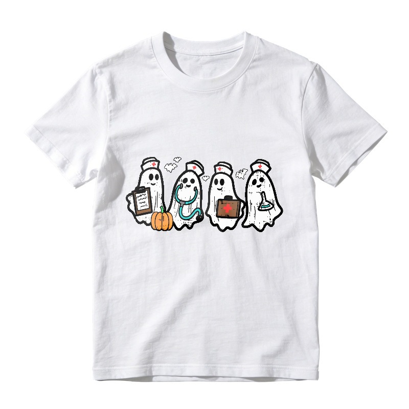 Cute Halloween Ghosts Doctor Nurse Medical Profession Unisex Classic T-shirt