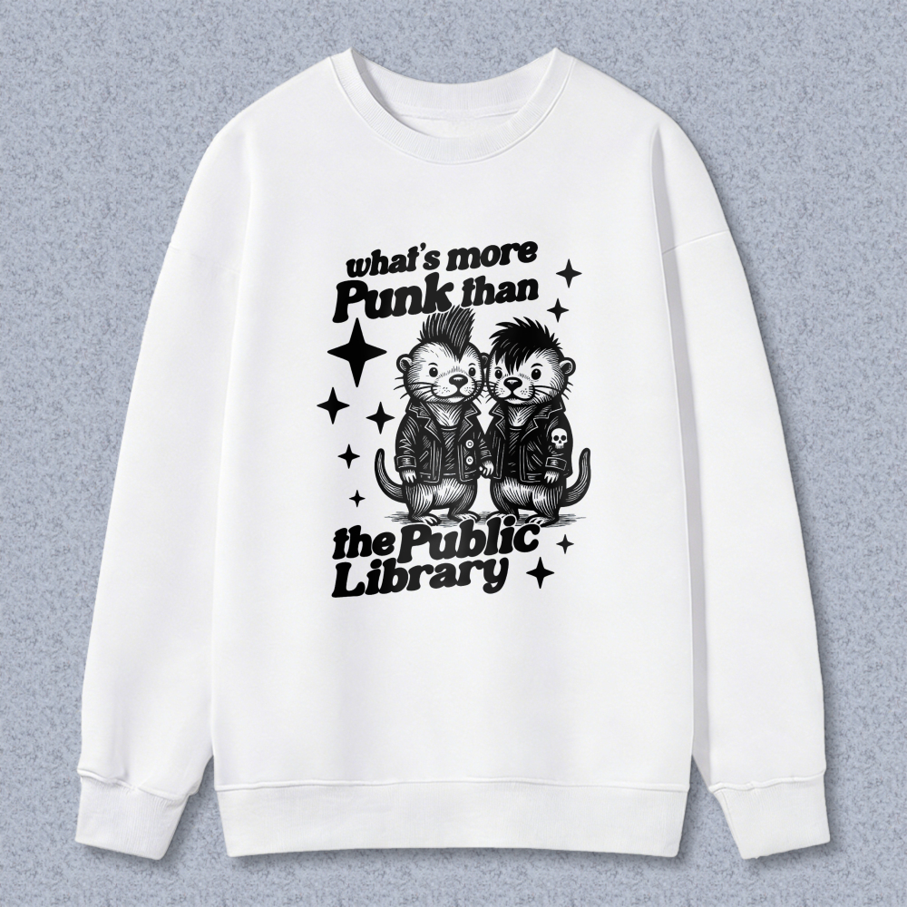 Wardrobecart What's More Punk Than The Public Library Cats Unisex Classic Sweatshirt