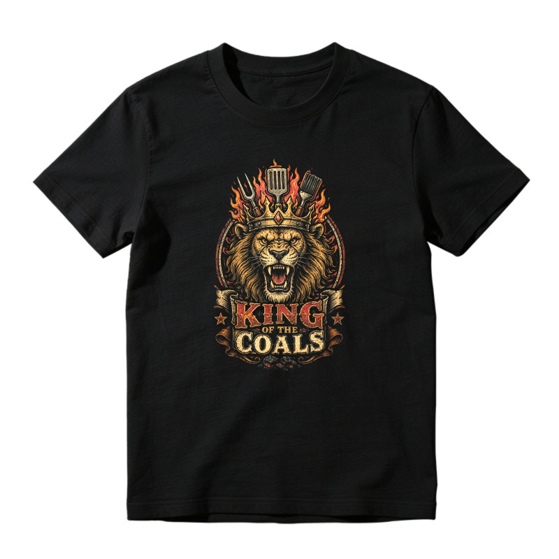 King Of The Coals Lion Crown Fire Grill Unisex Classic T-shirt