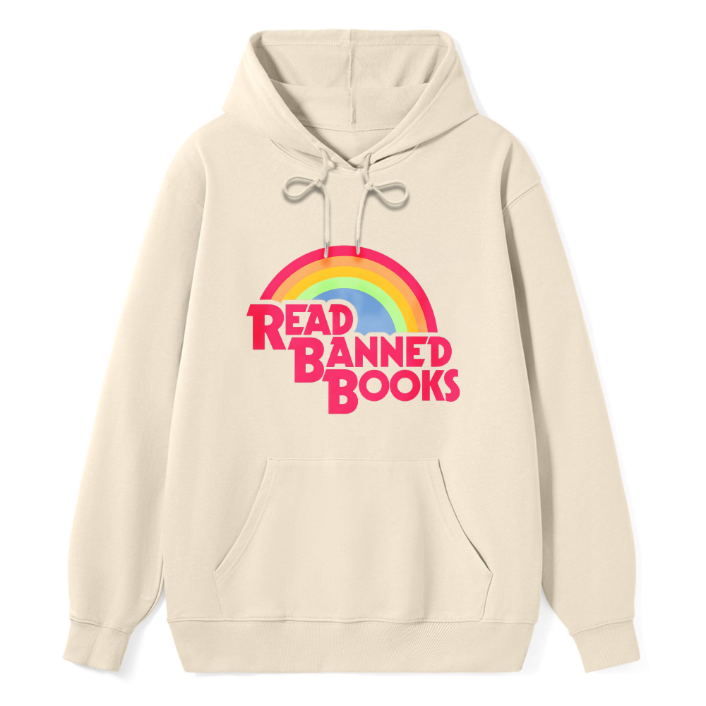 Wardrobecart Read Banned Books Rainbow Design Unisex Classic Hoodie