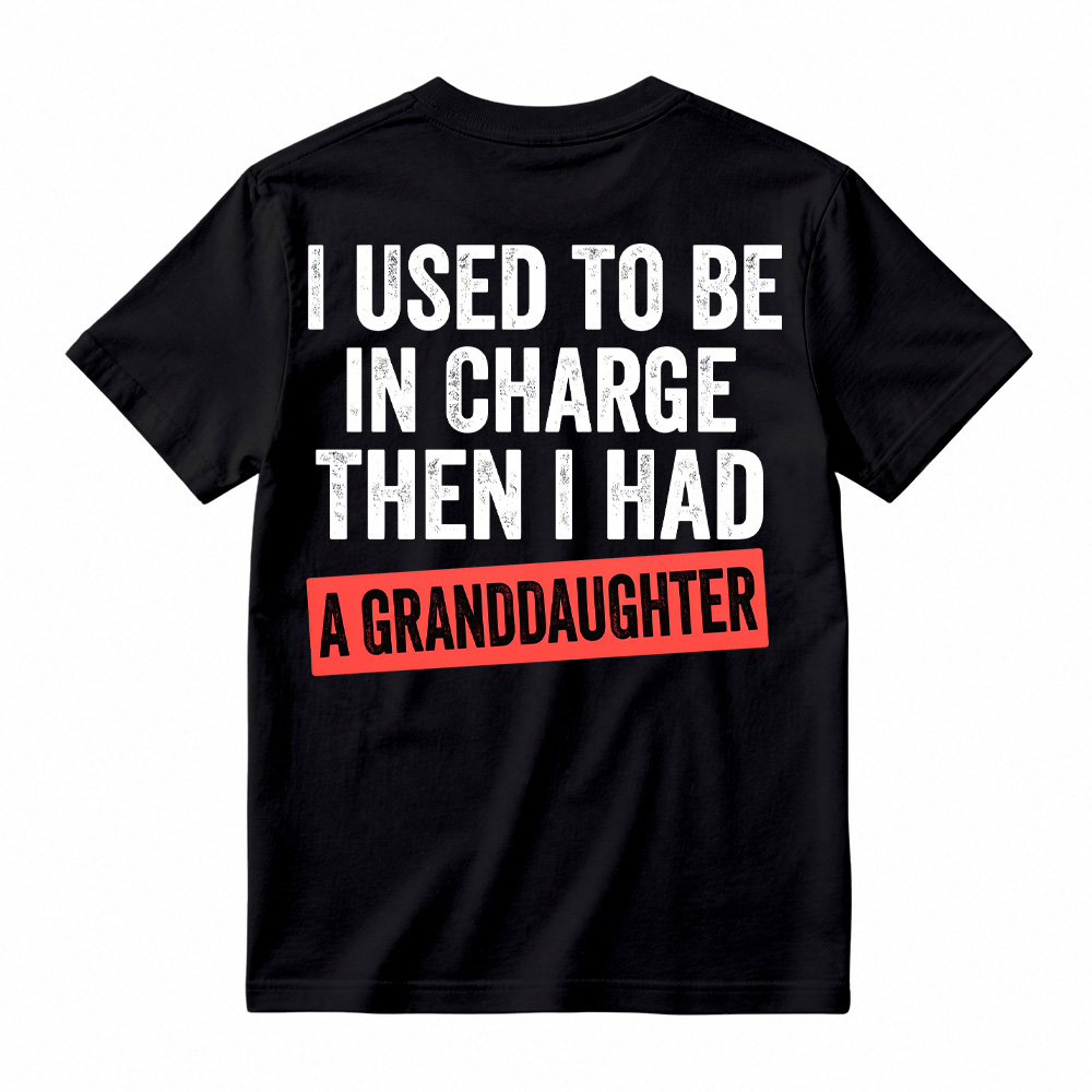 Grandpa Family Joke Contrast Text Casual Short Sleeve T-shirt