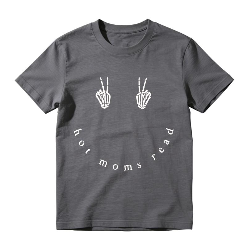 Wardrobecart Peace Sign Hands Hot Moms Read Unisex Classic T-shirt