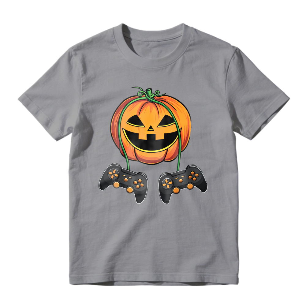 Halloween Pumpkin With Game Controllers, Unisex Classic T-shirt