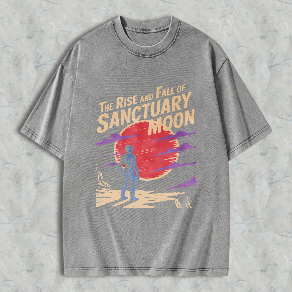Wardrobecart The Rise And Fall Of Sanctuary Moon Space Adventure Unisex Washed T-shirt