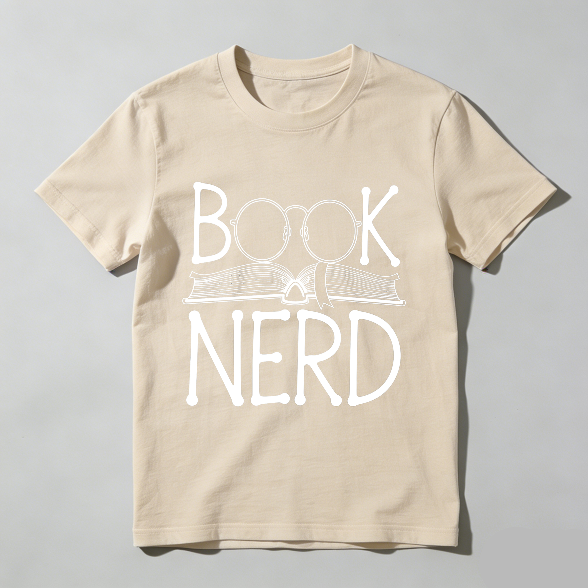Wardrobecart Book Nerd With Glasses And Open Book Tshirt