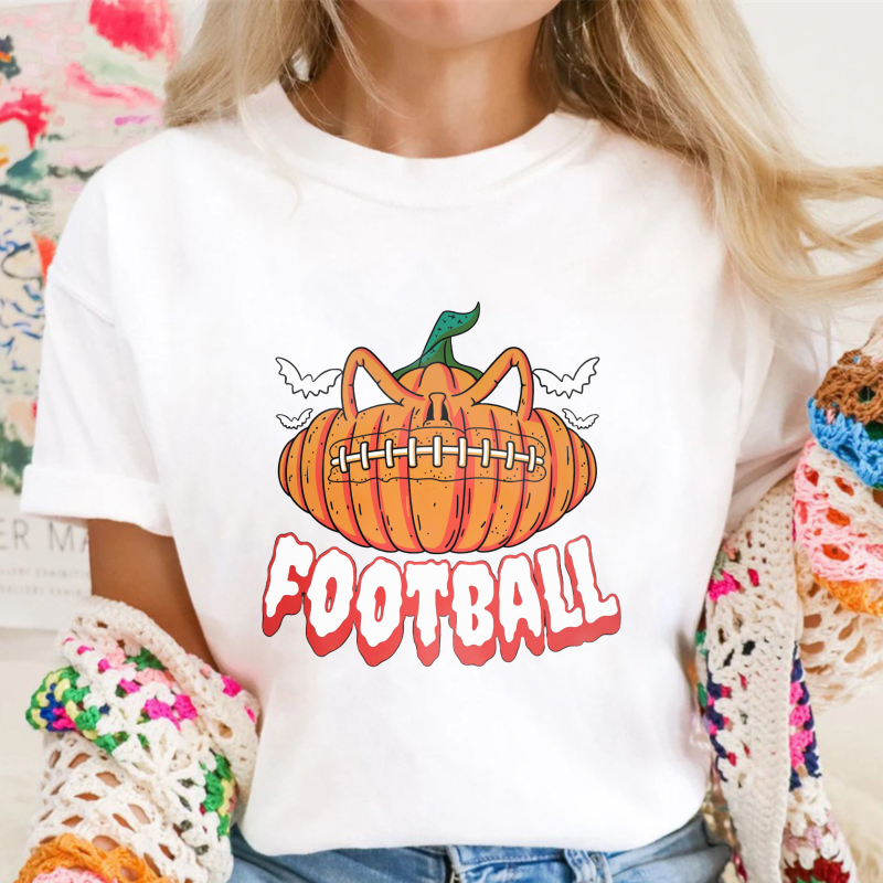 Halloween Pumpkin Football Graphic Unisex Classic T-shirt