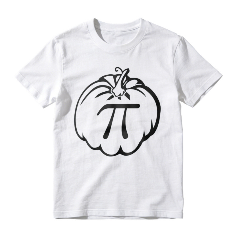 Pi Symbol Pumpkin Halloween Math Geek Funny Graphic T-shirt