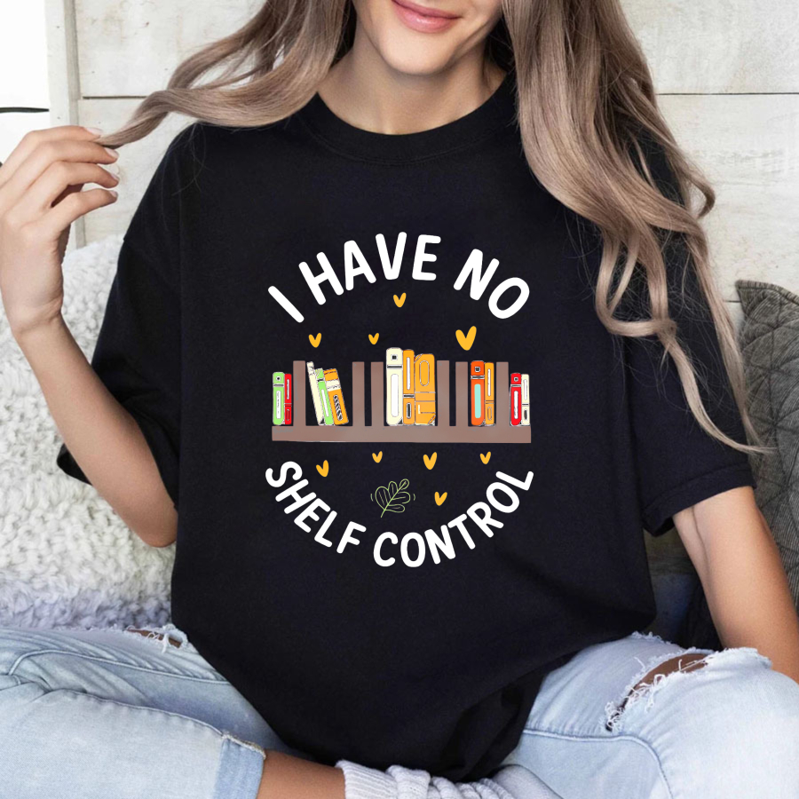 Wardrobecart I Have No Shelf Control With Bookshelf And Hearts Design Unisex Classic T-shirt