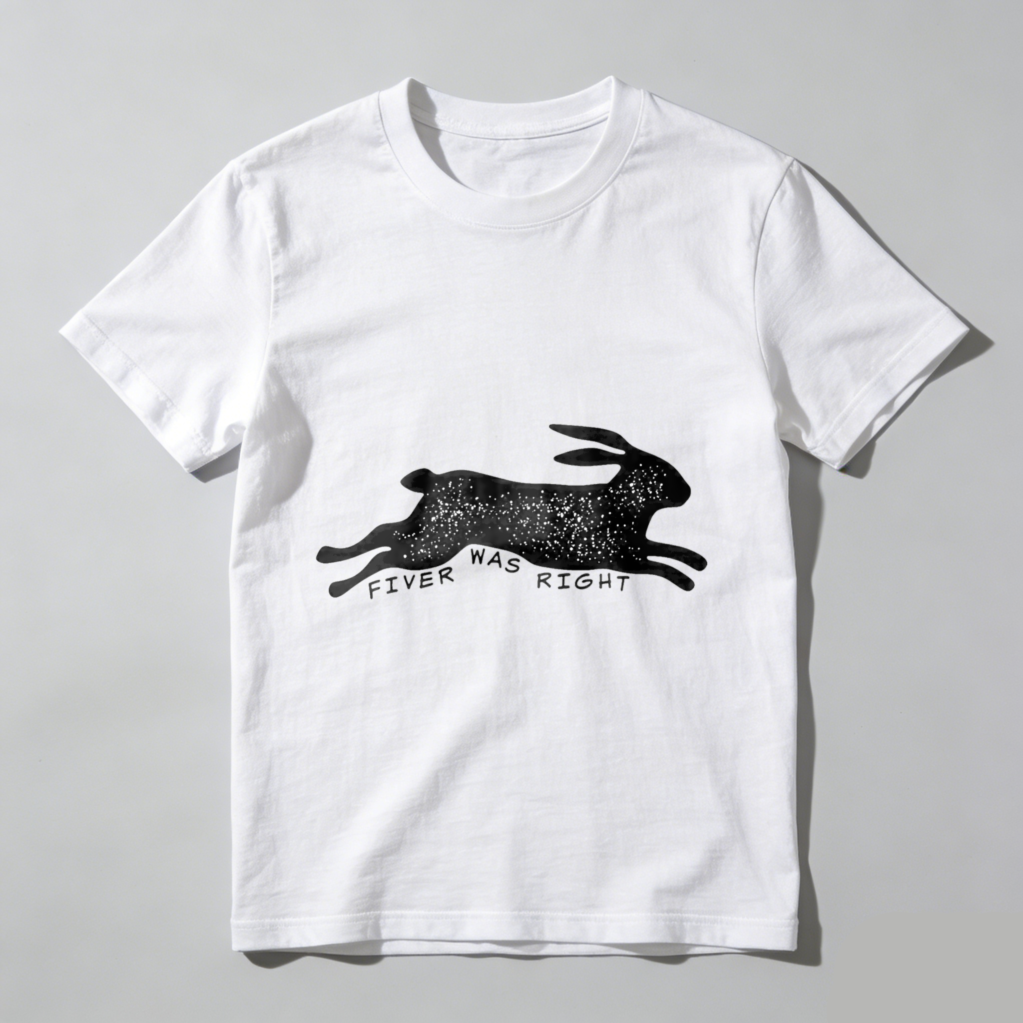 Wardrobecart Fiver Was Right Rabbit Print Tshirt