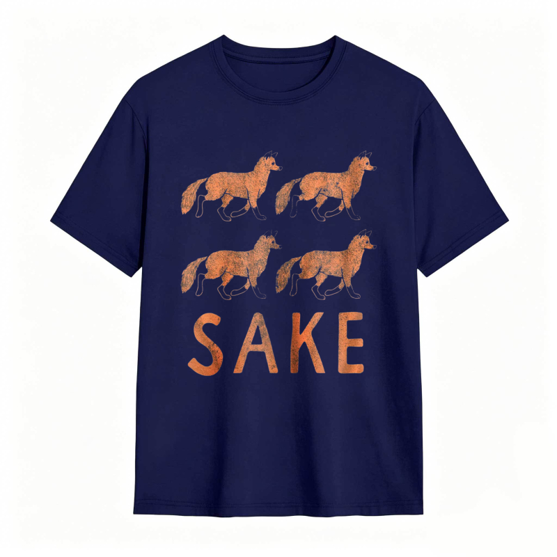 Four Fox Sake Funny Graphic Novelty Tee