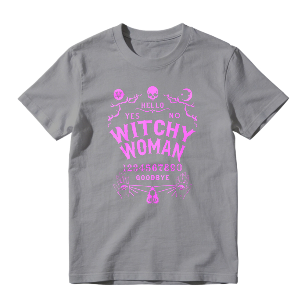 Ouija Board Witch Woman Skull Moon Graphic, Unisex Classic T-shirt