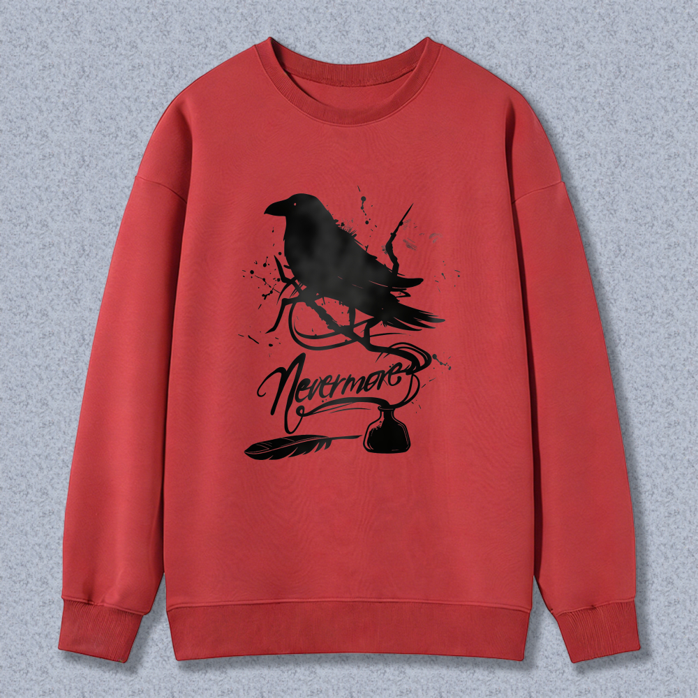 Wardrobecart Crow Nevermore Feather Unisex Classic Sweatshirt