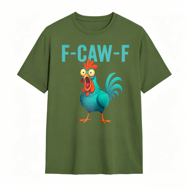 F-CAW-F Chicken Funny Rooster Graphic Tee