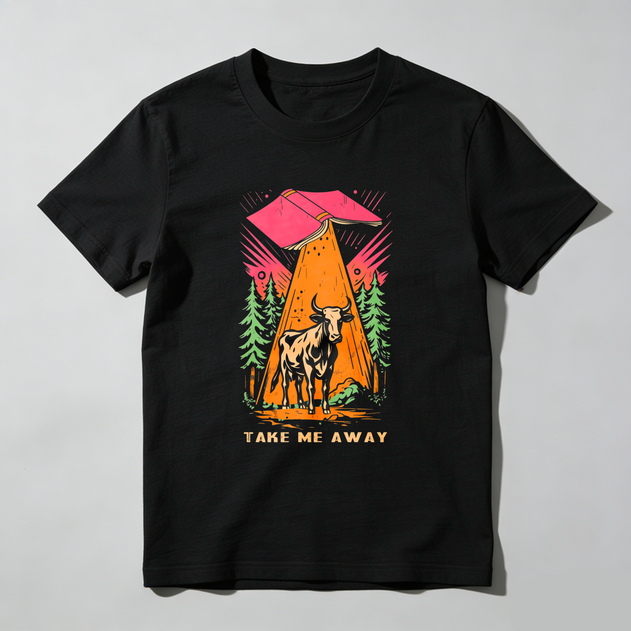 Wardrobecart Mountain Bull Forest Sunset Adventure Take Me Away Tshirt