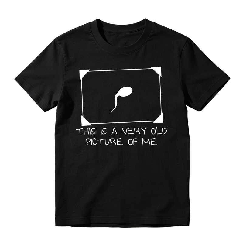Reproductive Cell Graphic & 'Very Old Picture of Me' Slogan Men's Funny T-Shirt
