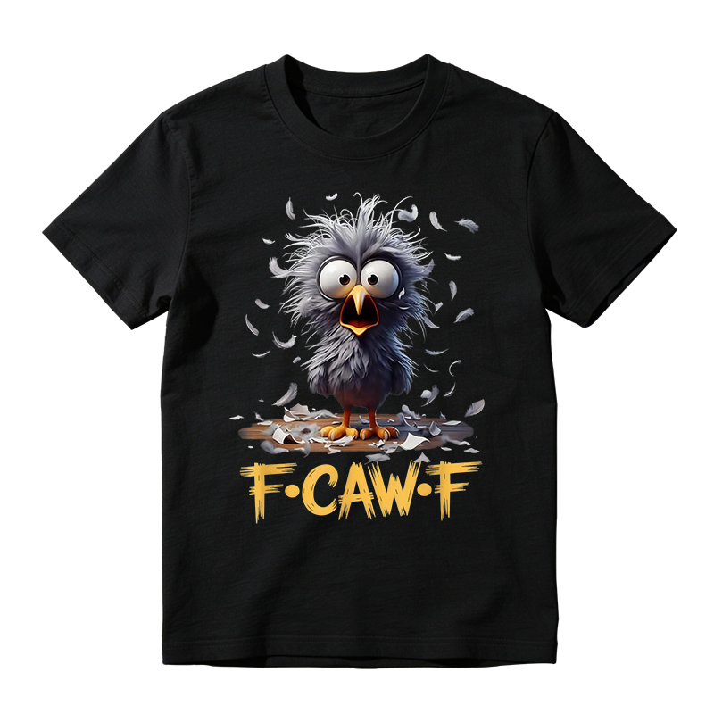 F-CAW-F Cute Cartoon Humor Graphic Tee
