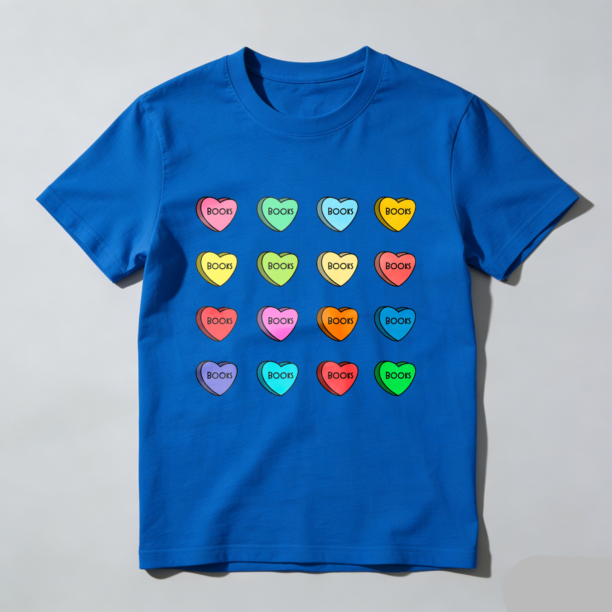 Wardrobecart Colorful Hearts With Boop Text Tshirt