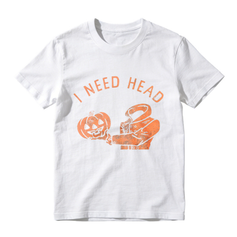 I Need Head Halloween Pumpkin Zombie Hand Graphic T-shirt