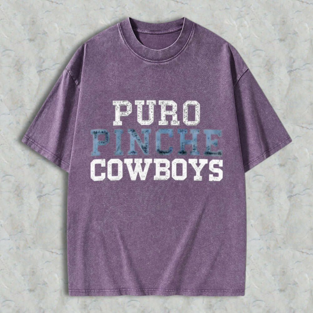 Puro Pinche Cowboys Men's Washed T-shirt