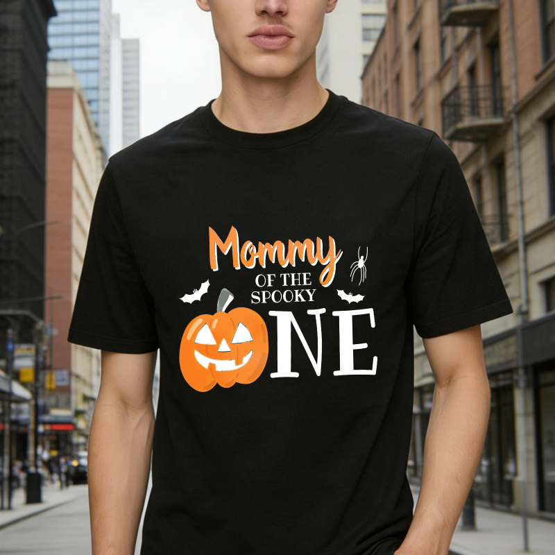 Mommy Of The Spooky One Halloween Pumpkin Bat Spider Unisex Classic T-shirt