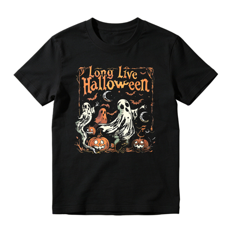 Long Live Halloween Ghosts Pumpkins Bats Moon Unisex Classic T-shirt