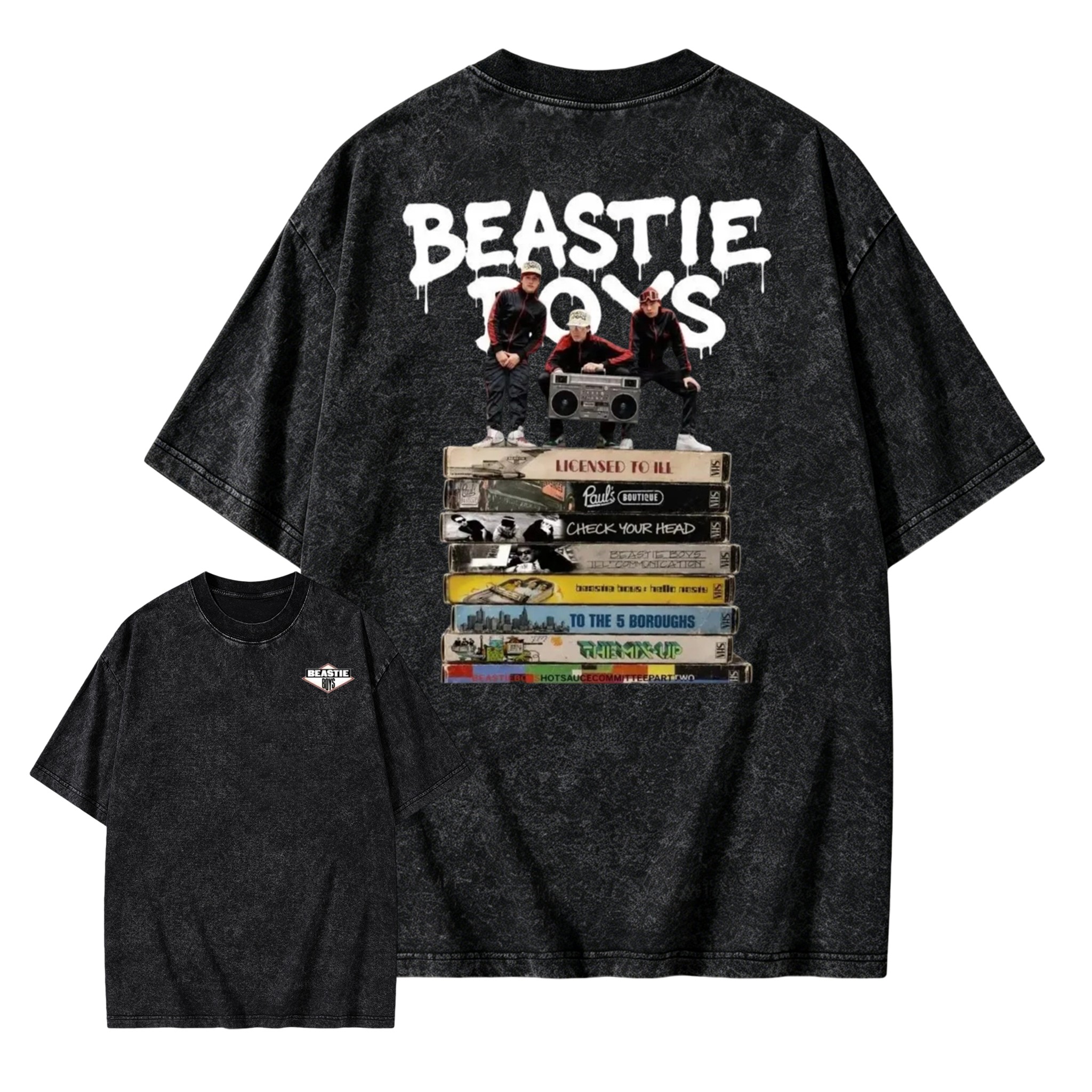 Beastie Boys Hip Hop Music Band Shirt Vintage Album Washed T-Shirt