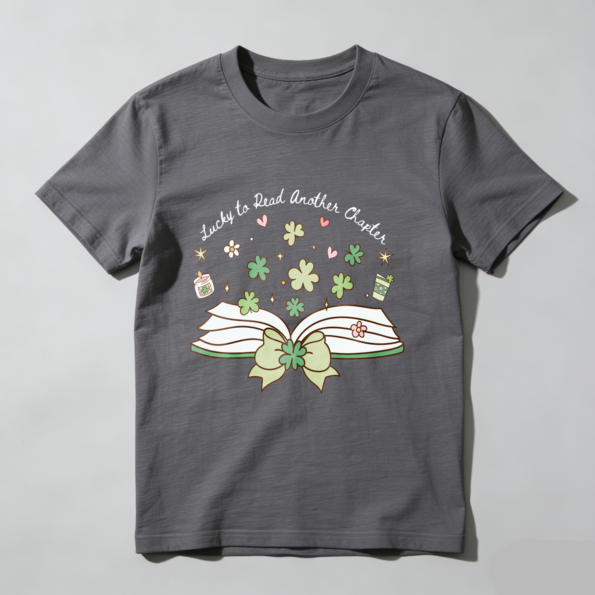 WardrobecartOpen Book With Flowers And Stars tshirt
