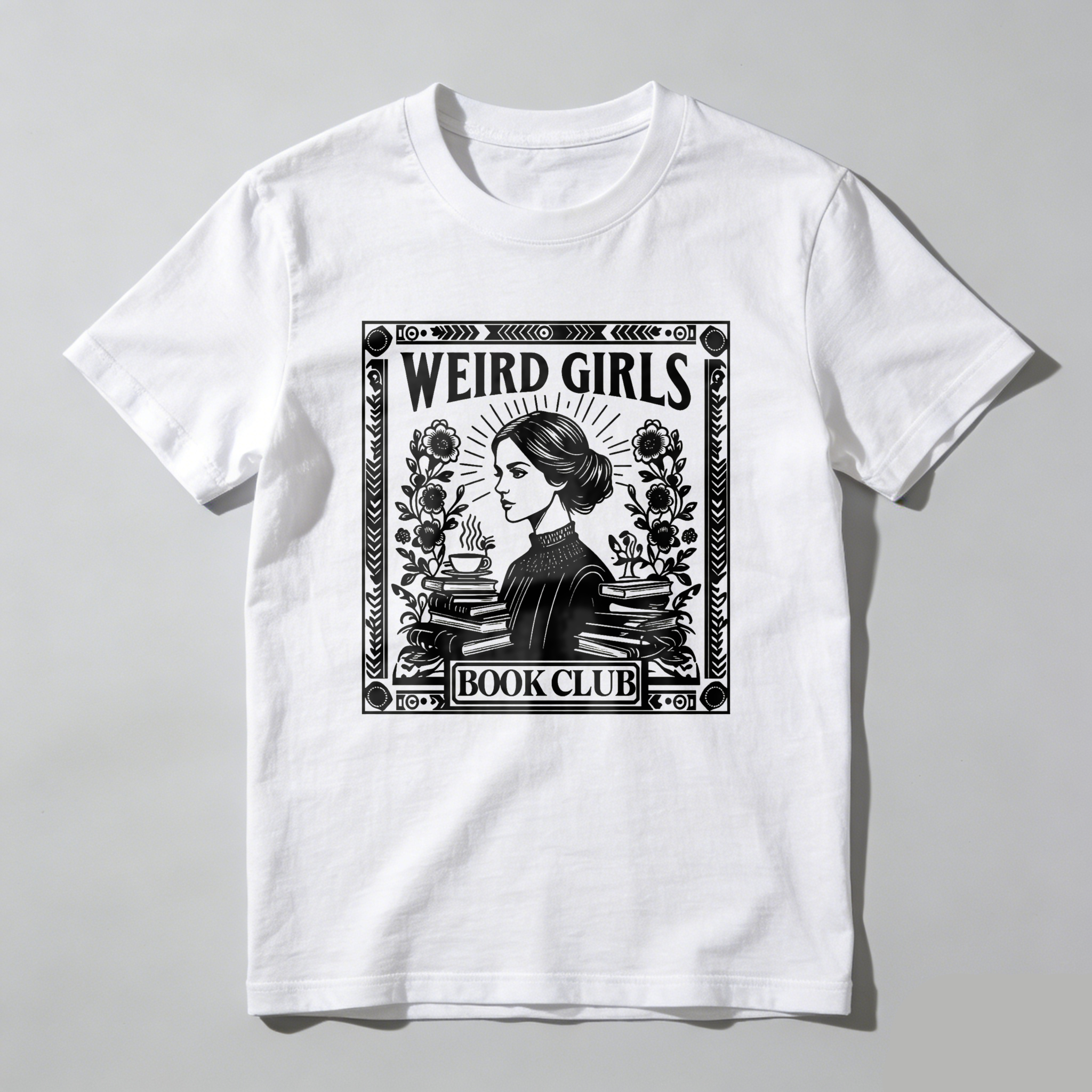 Wardrobecart Weird Girls Book Club Artwork Tshirt