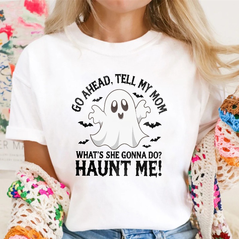 Funny Ghost Haunt Me Quote, Unisex Classic T-shirt