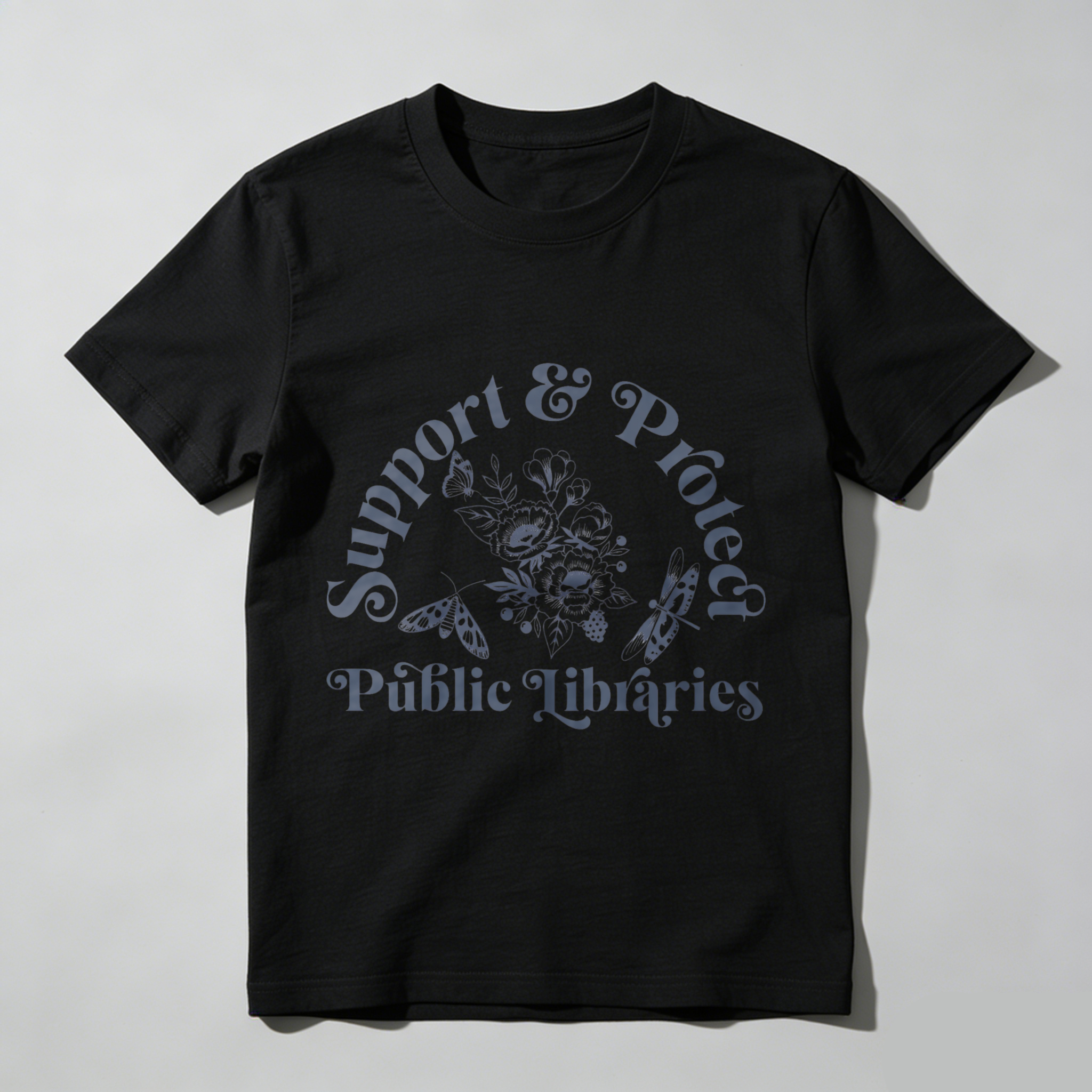 Wardrobecart Support And Protect Public Libraries Tshirt