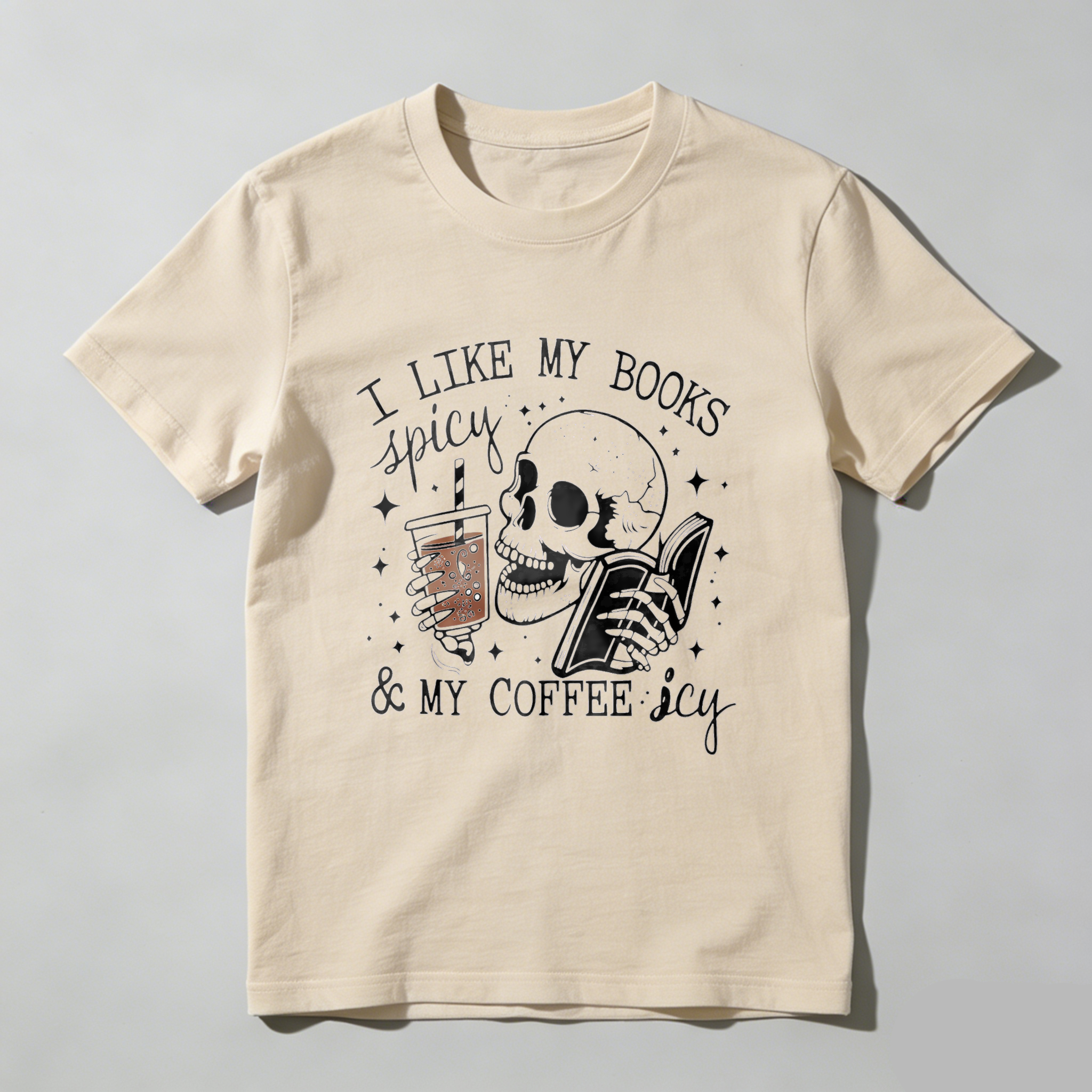 Wardrobecart I Like My Books Spicy And My Coffee Icy Tshirt