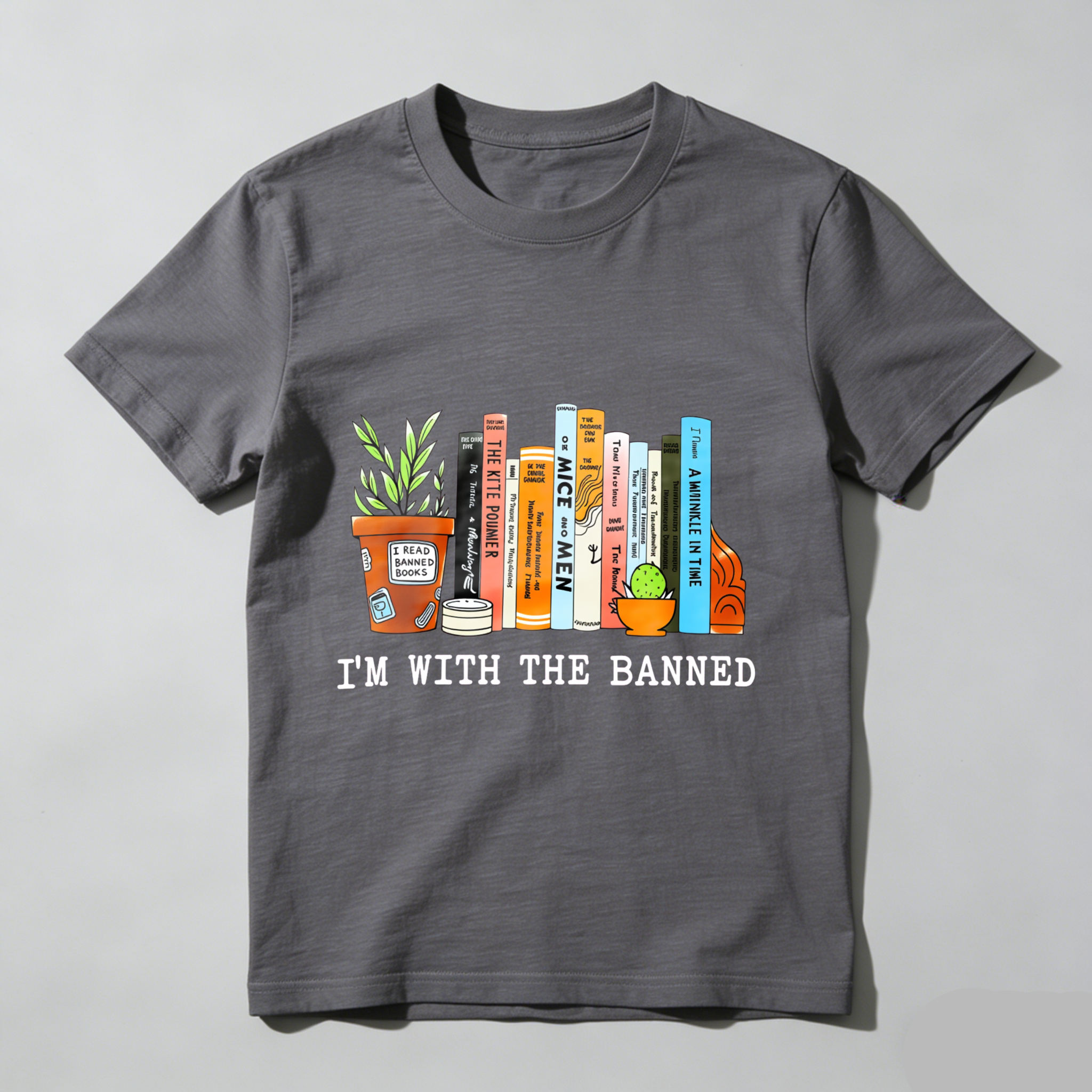 Wardrobecart I'm With The Banned Books Shelf Tshirt