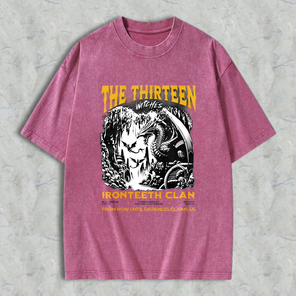 Wardrobecart The Thirteen Witches Iron Teeth Clan Unisex Washed T-shirt